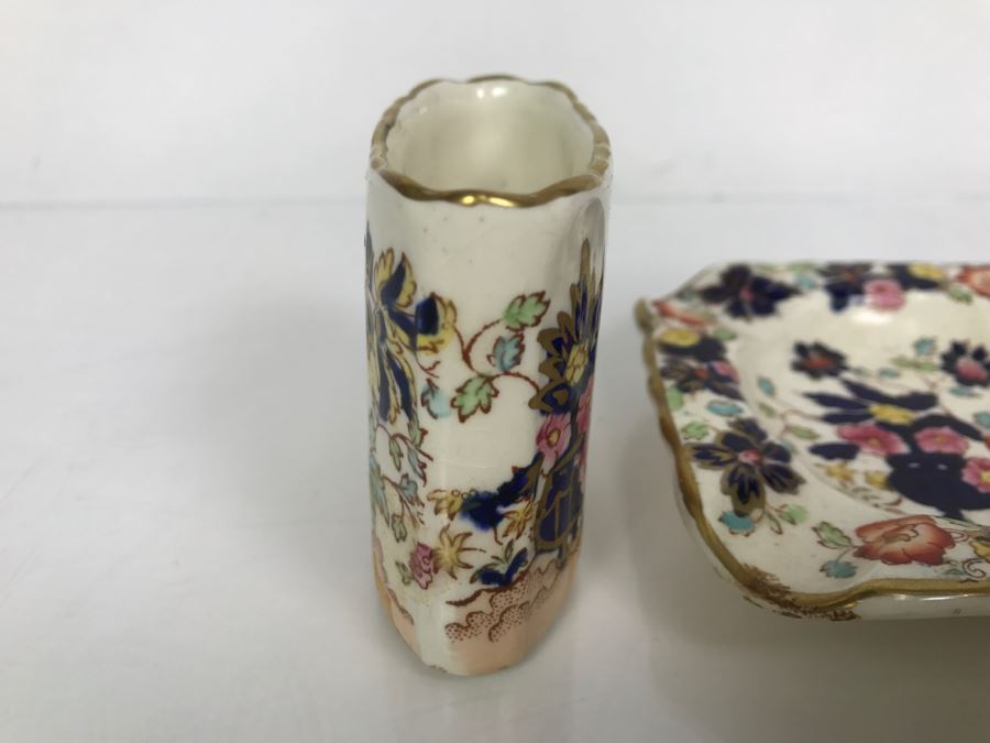 Mason's Ironstone China Mandarin England Ashtray And Holder [Photo 7]