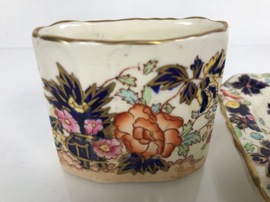 Mason's Ironstone China Mandarin England Ashtray And Holder [Photo 6]