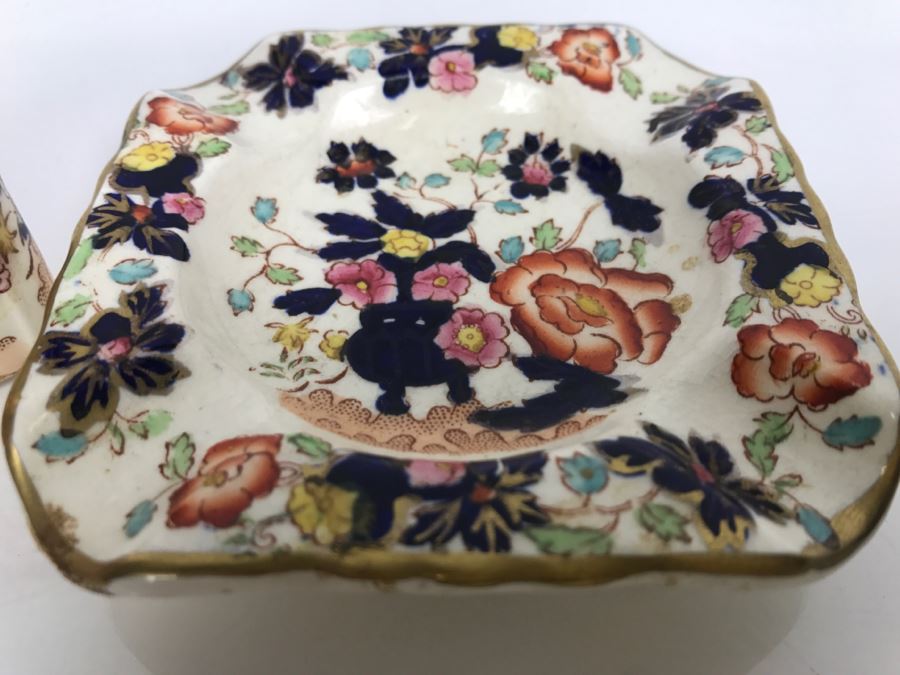 Mason's Ironstone China Mandarin England Ashtray And Holder [Photo 5]