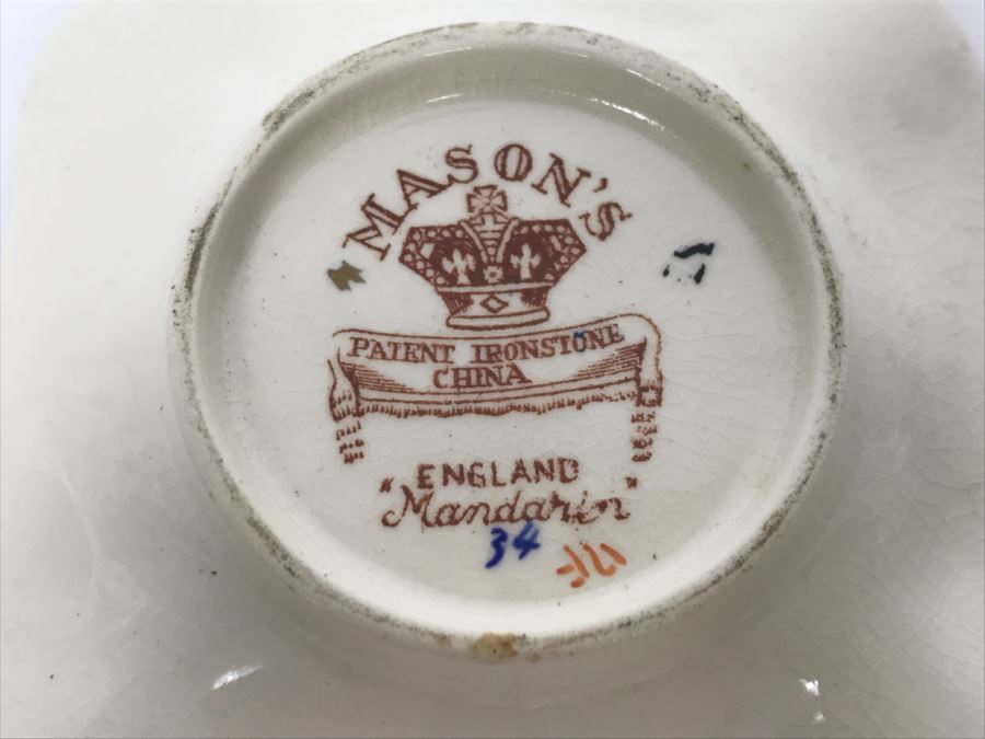 Mason's Ironstone China Mandarin England Ashtray And Holder [Photo 11]