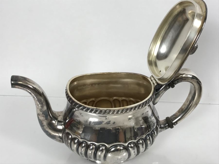 Collection Of U.S.N. United States NAVY Silverplate Teapot, Creamer Cup And Footed Dish Reed & Barton [Photo 17]