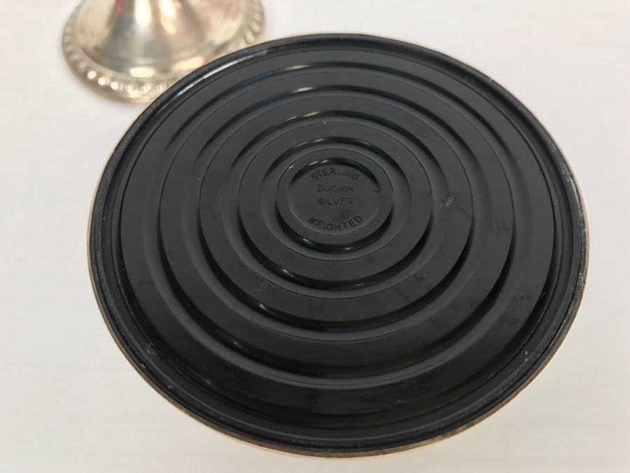 Pair Of Sterling Silver Weight Candle Holders Duchin Silver [Photo 8]