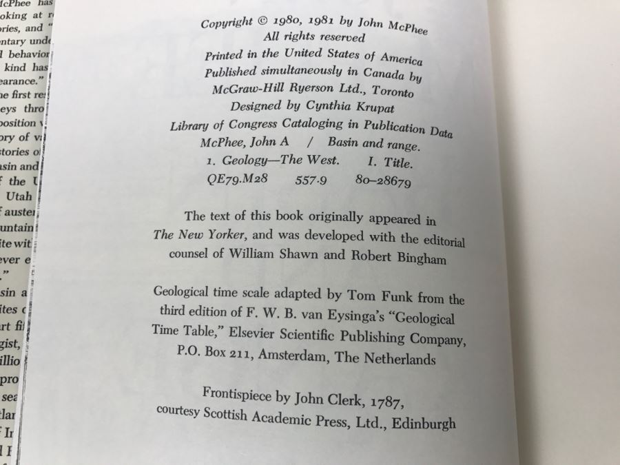 Collection Of (5) Hardcover Books 'Basin And Range' By John McPhee First Editions [Photo 4]