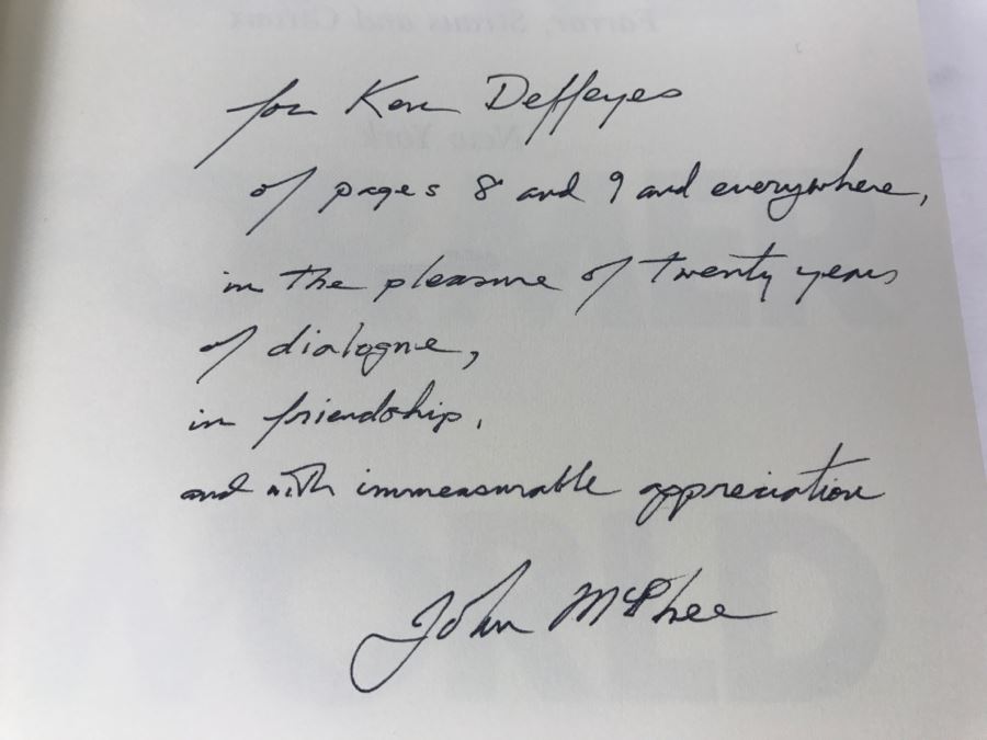 John McPhee Hand Signed And Personalized First Edition Pulitzer Prize Book 'Annals Of The Former World' Personalized 'For Ken Deffeyes ...' See Details [Photo 8]