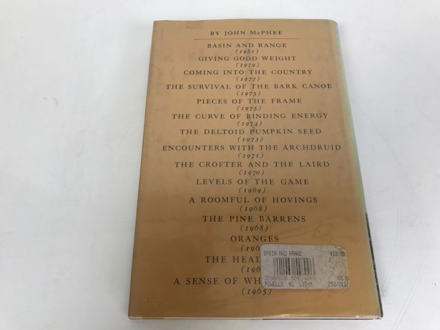 Hardcover Book 'Basin And Range' By John McPhee First Edition Hand Signed By Kenneth S. Deffeyes [Photo 3]