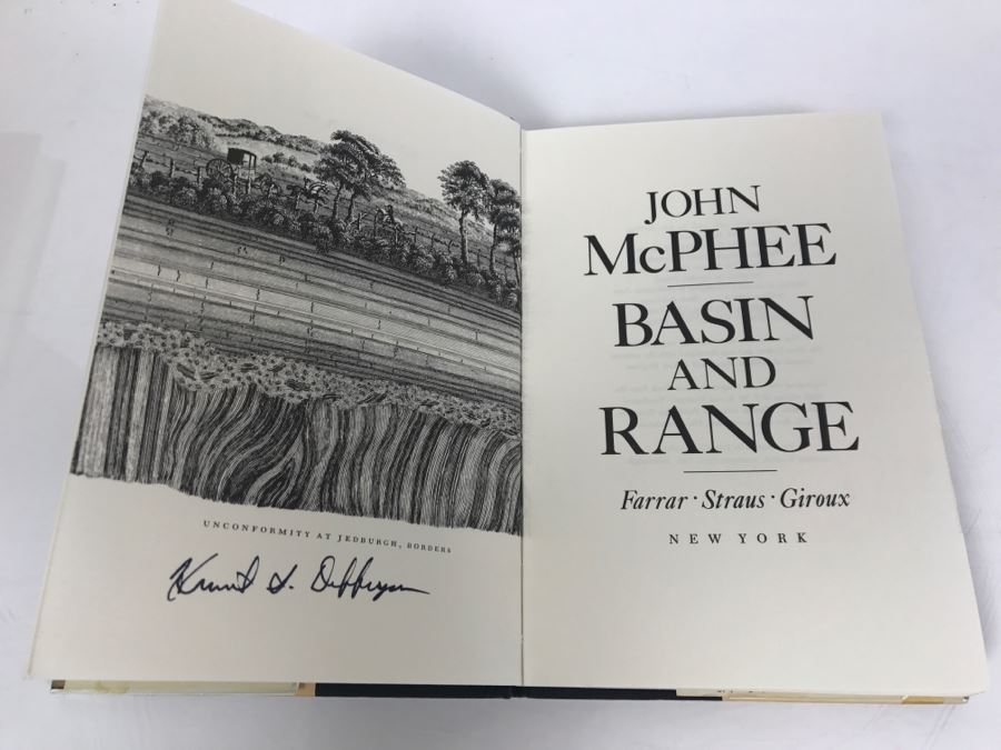 Hardcover Book 'Basin And Range' By John McPhee First Edition Hand Signed By Kenneth S. Deffeyes [Photo 5]
