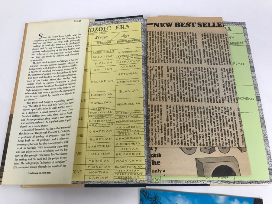 Personalized Postcard From John McPhee To Ken Deffeyes And Hand Signed And Personalized Hardcoverd Book 'Basin And Range' By John McPhee - SEE DETAILS [Photo 9]