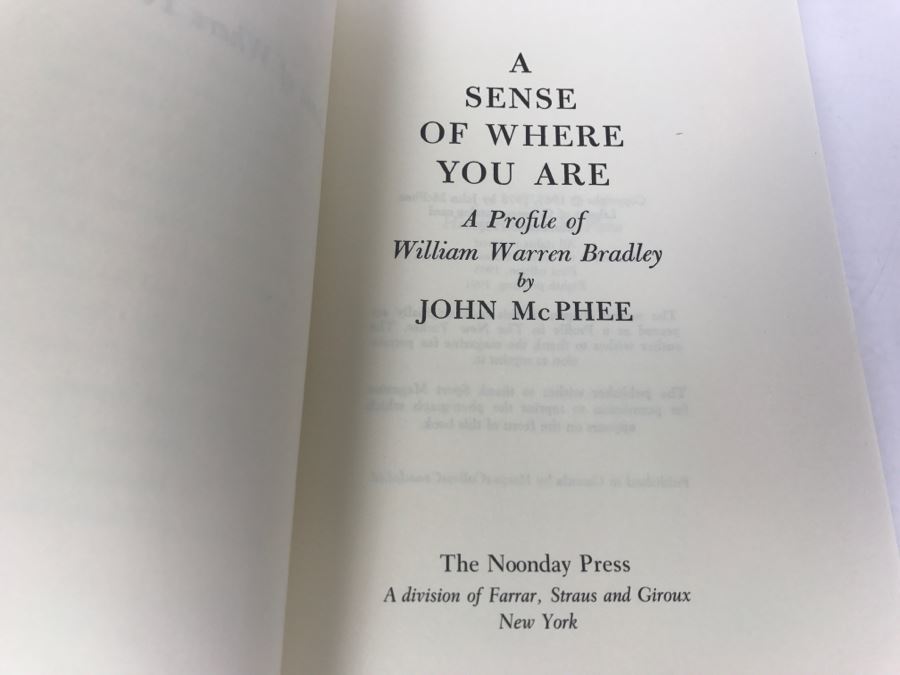 Paperback Book 'A Sense Of Where You Are' A Profile Of Bill Bradley At Princeton By John McPhee Eighth Printing 1991 [Photo 4]