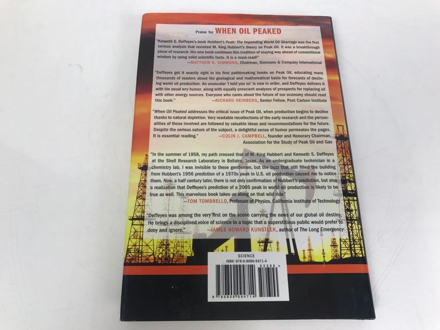 Hardcover Book 'When Oil Peaked' By Kenneth S. Deffeyes First Edition 2010 [Photo 3]