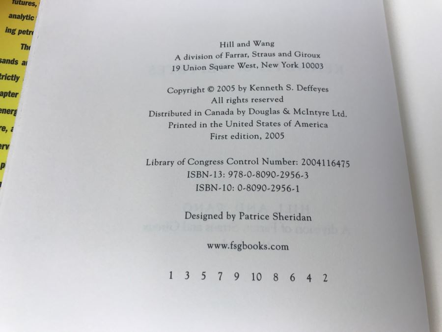 Hardcover Book 'Beyond Oil The View From Hubbert's Peak' By Kenneth S. Deffeyes First Edition 2005 [Photo 4]