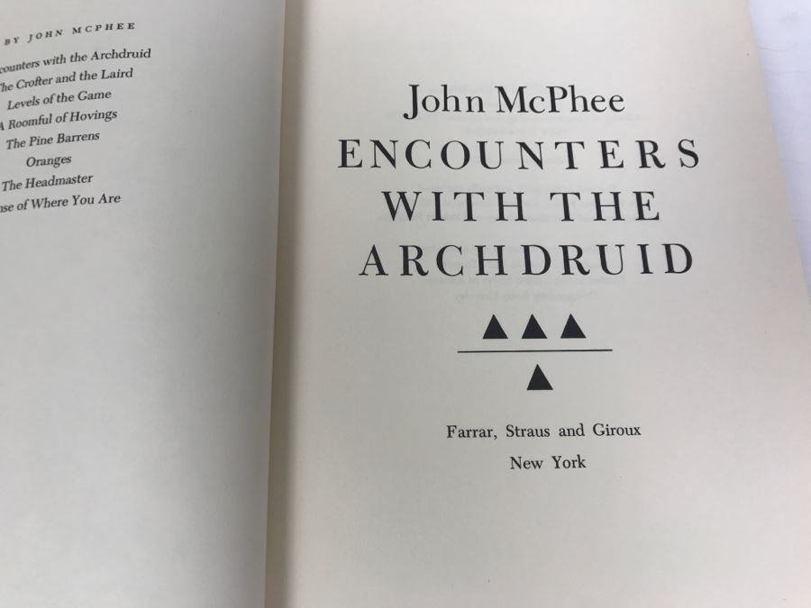Hardcover Book 'Encounters With The Archdruid Narratives About A Conservationist And Three Of His Natural Enemies'  By John McPhee First Printing 1971 [Photo 5]