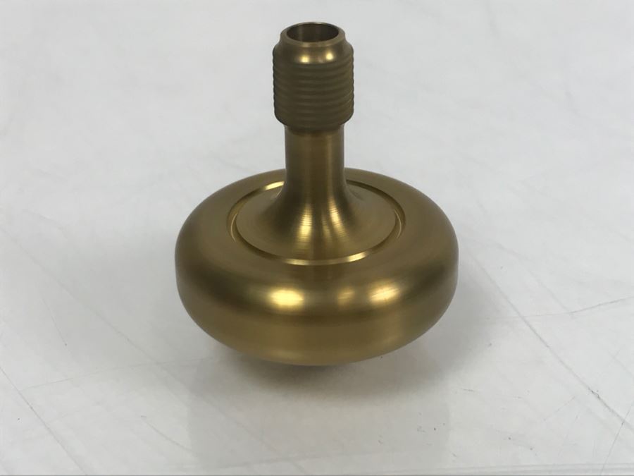 Lambda Solid Brass, Ruby Tipped Precision Spinning Top 10 Minute Spin Time [Photo 11]
