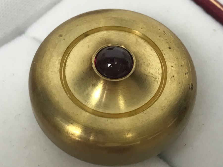 Lambda Solid Brass, Ruby Tipped Precision Spinning Top 10 Minute Spin Time [Photo 5]