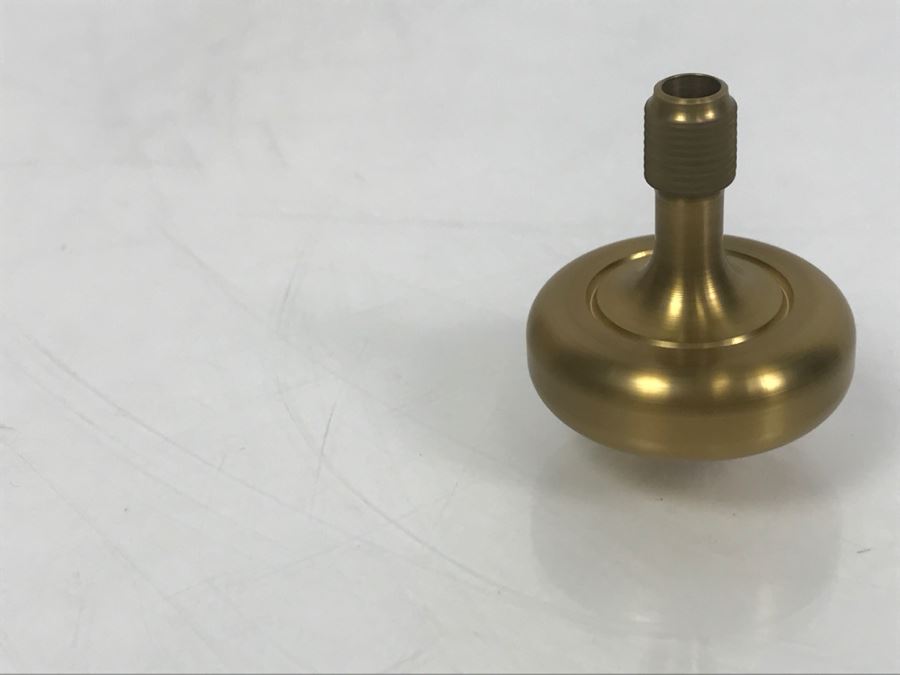 Lambda Solid Brass, Ruby Tipped Precision Spinning Top 10 Minute Spin Time [Photo 13]