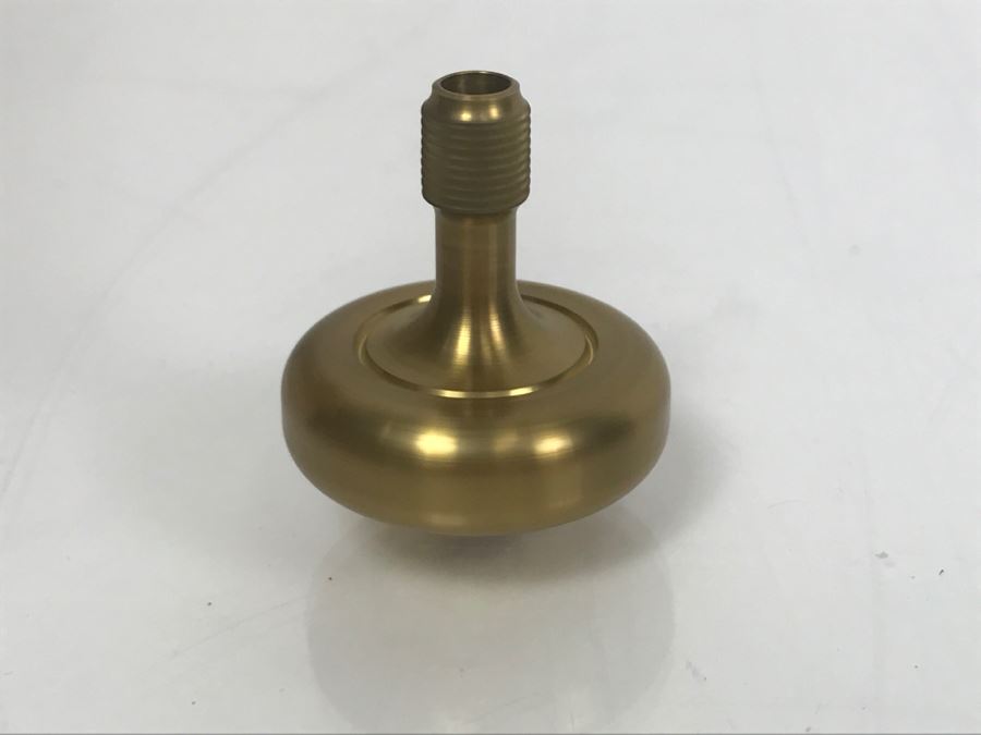 Lambda Solid Brass, Ruby Tipped Precision Spinning Top 10 Minute Spin Time [Photo 12]