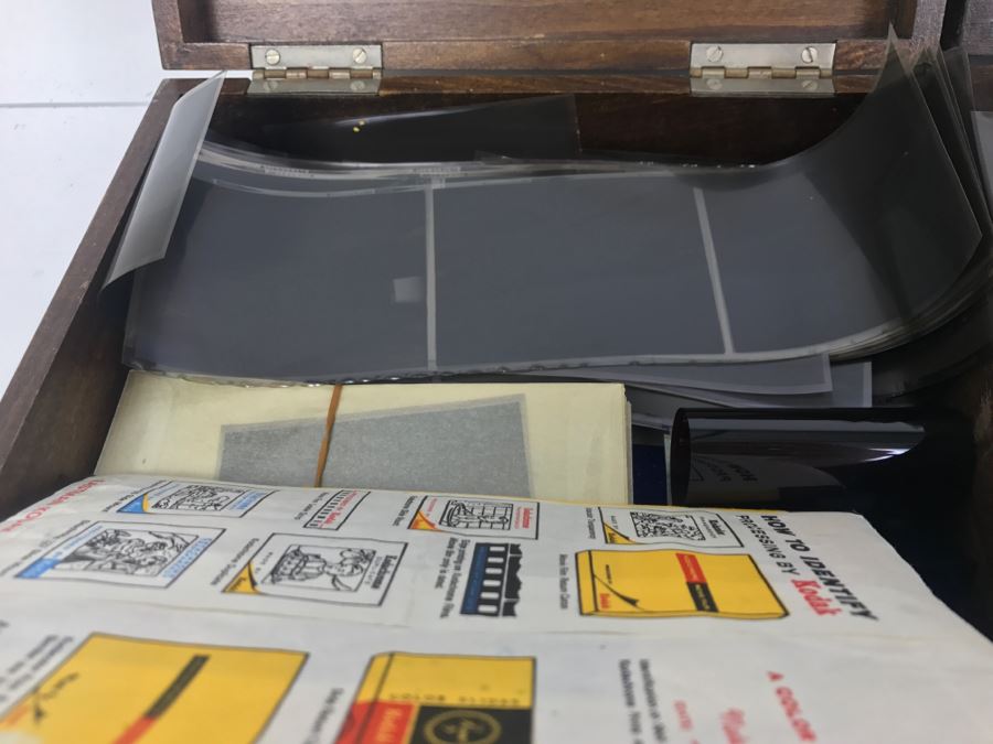 (2) Vintage Wooden Boxes Filled With Negatives And Photographs From Kenneth S. Deffeyes Princeton PhD Geologist [Photo 13]