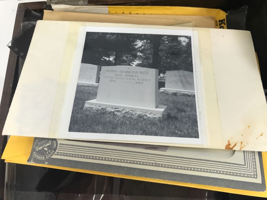 (2) Vintage Wooden Boxes Filled With Negatives And Photographs From Kenneth S. Deffeyes Princeton PhD Geologist [Photo 3]