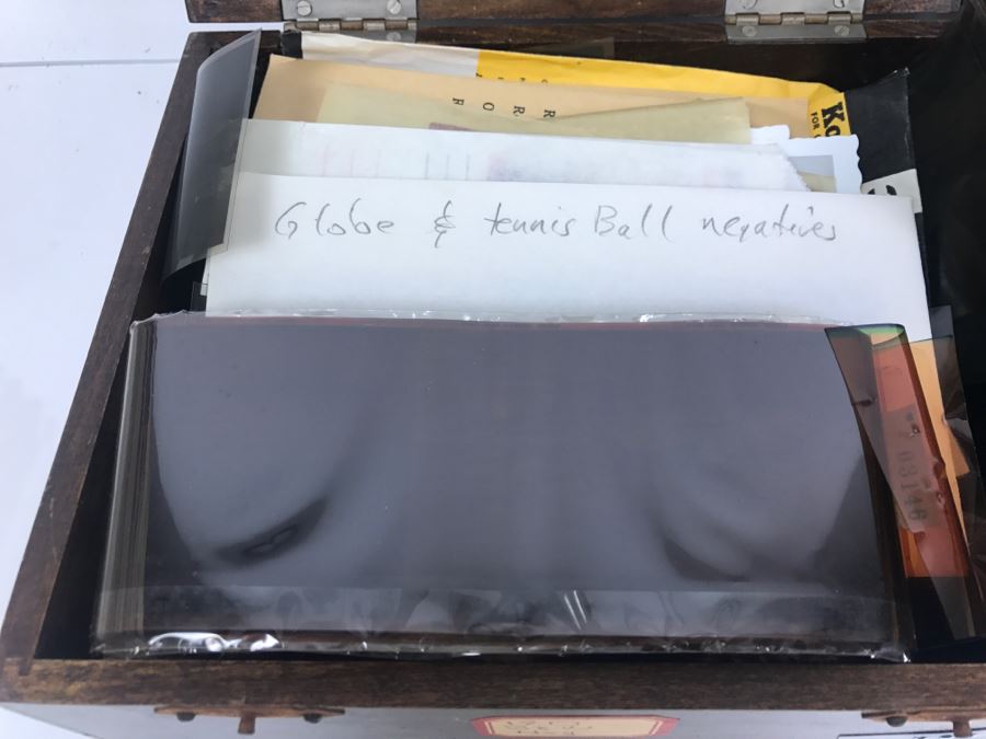 (2) Vintage Wooden Boxes Filled With Negatives And Photographs From Kenneth S. Deffeyes Princeton PhD Geologist [Photo 6]