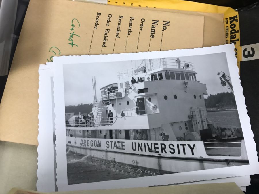 (2) Vintage Wooden Boxes Filled With Negatives And Photographs From Kenneth S. Deffeyes Princeton PhD Geologist [Photo 8]