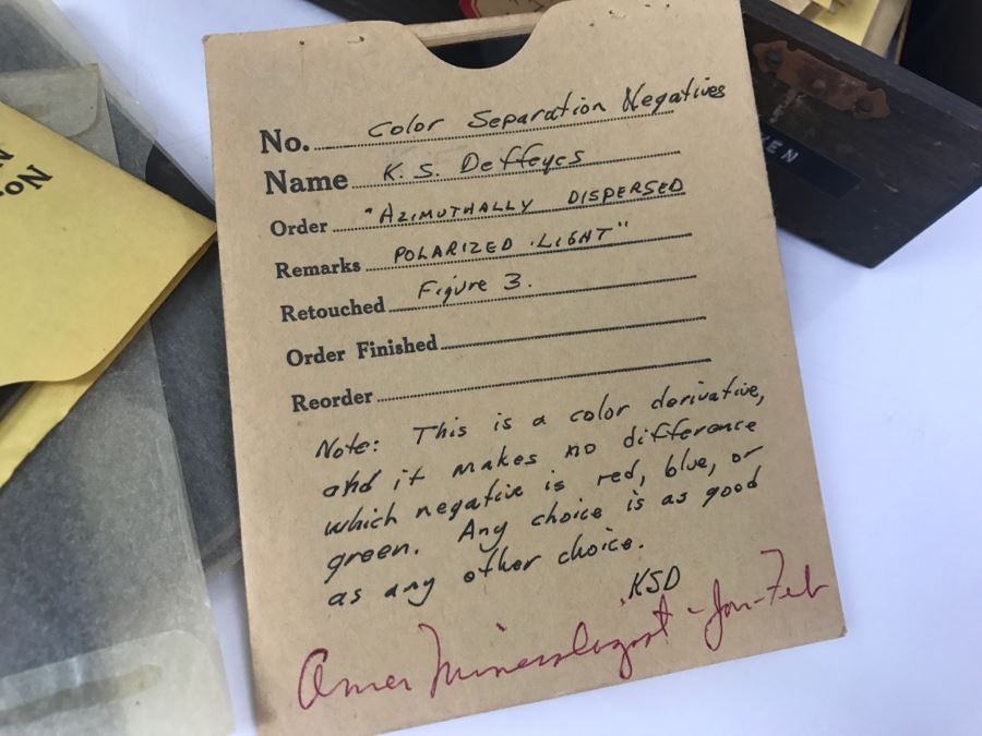 (2) Vintage Wooden Boxes Filled With Negatives And Photographs From Kenneth S. Deffeyes Princeton PhD Geologist [Photo 30]