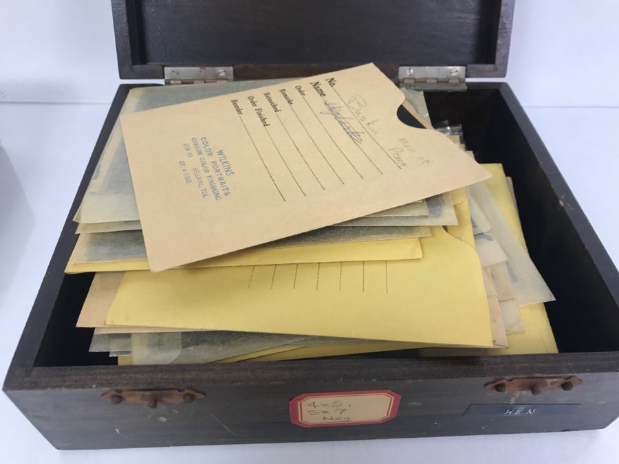(2) Vintage Wooden Boxes Filled With Negatives And Photographs From Kenneth S. Deffeyes Princeton PhD Geologist [Photo 18]