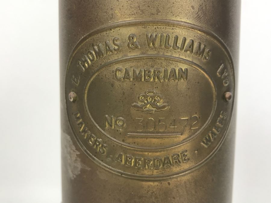 E. Thomas & Williams Ltd Cambrian Miners Lamp Lantern Light