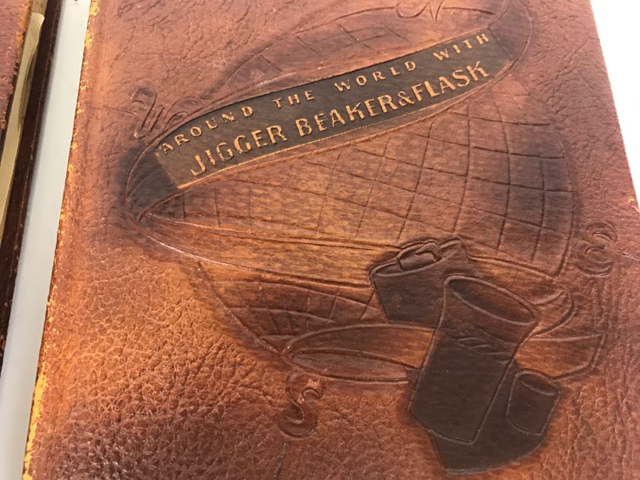 Pair Of Vintage 1946 Leatherbound Books The Gentleman's Companion Being An Exotic Cookery Book And Being An Exotic Drinking Book [Photo 3]