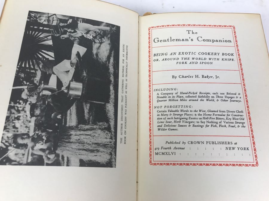 Pair Of Vintage 1946 Leatherbound Books The Gentleman's Companion Being An Exotic Cookery Book And Being An Exotic Drinking Book [Photo 15]