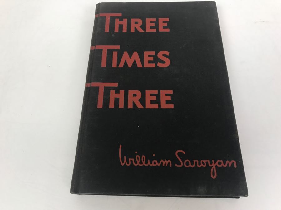 First Edition 1936 Hardcover Book 'Three Times Three' By William Saroyan [Photo 1]