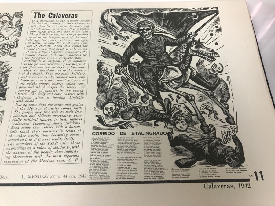 Important Book 1949 TGP MEXICO The Workshop For Popular Graphic Art A Record Of Twelve Years Of Collective Work With (5) Original Hand Signed Engravings By Zalce, Beltran, Ledesma, Mora And Merida - Hannes Meyer - See All Photos Estimate $1,000 [Photo 25]