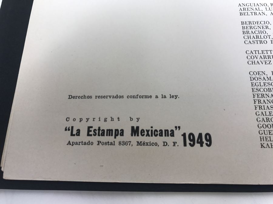 Important Book 1949 TGP MEXICO The Workshop For Popular Graphic Art A Record Of Twelve Years Of Collective Work With (5) Original Hand Signed Engravings By Zalce, Beltran, Ledesma, Mora And Merida - Hannes Meyer - See All Photos Estimate $1,000 [Photo 7]