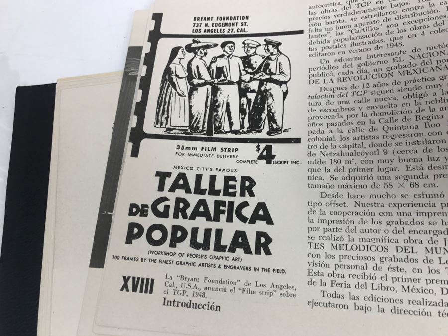 Important Book 1949 TGP MEXICO The Workshop For Popular Graphic Art A Record Of Twelve Years Of Collective Work With (5) Original Hand Signed Engravings By Zalce, Beltran, Ledesma, Mora And Merida - Hannes Meyer - See All Photos Estimate $1,000 [Photo 11]