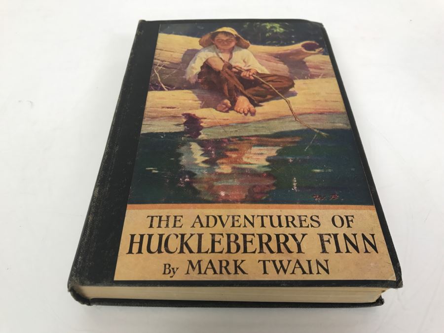 The Adventures Of Huckleberry Finn Hardcover Book By Mark Twain Illustrated By Worth Brehm Harper & Brothers Publishers 1923 By The Mark Twain Company [Photo 2]