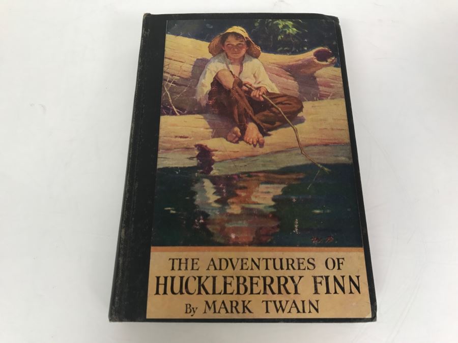 The Adventures Of Huckleberry Finn Hardcover Book By Mark Twain Illustrated By Worth Brehm Harper & Brothers Publishers 1923 By The Mark Twain Company [Photo 1]