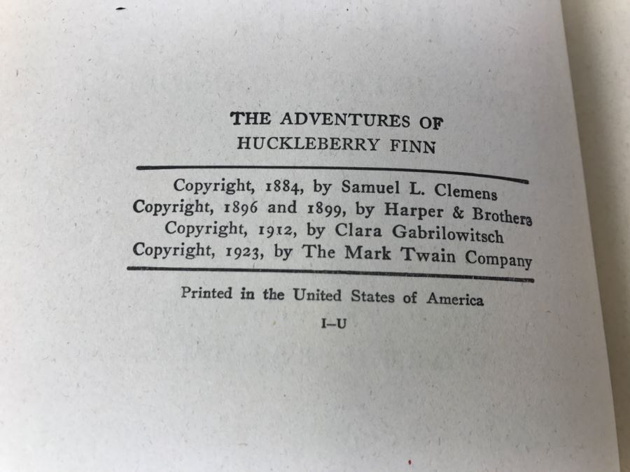 The Adventures Of Huckleberry Finn Hardcover Book By Mark Twain Illustrated By Worth Brehm Harper & Brothers Publishers 1923 By The Mark Twain Company [Photo 6]