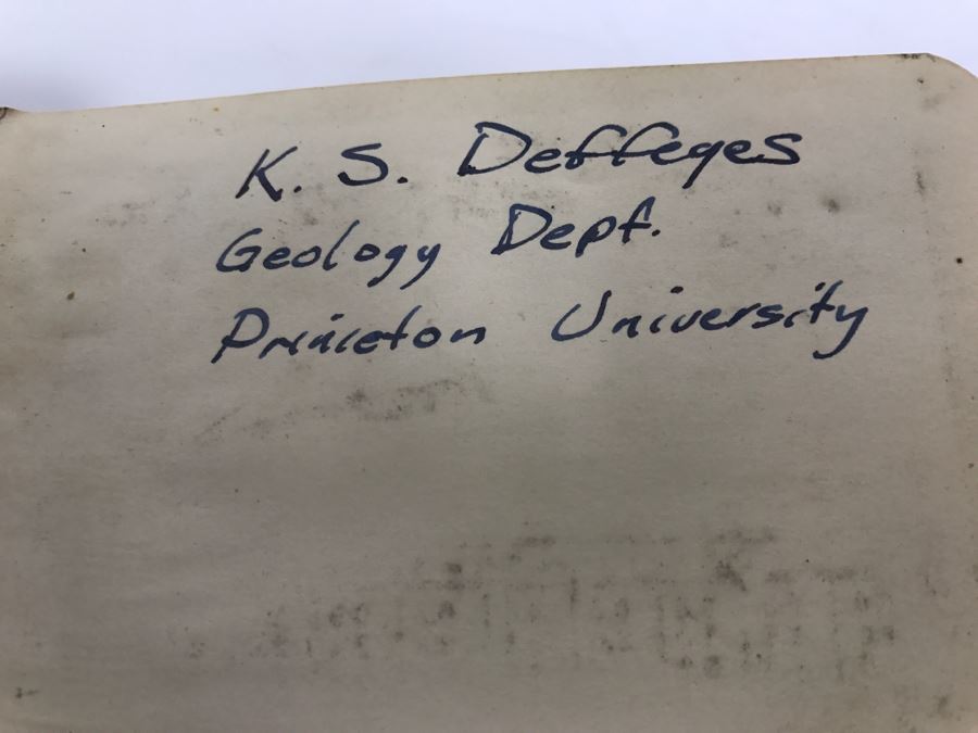 Kenneth S. Deffeyes Personal Princeton University Geology Department Handwritten Notebook Notes Geology Sketches Descriptions Of Drilling Findings [Photo 3]