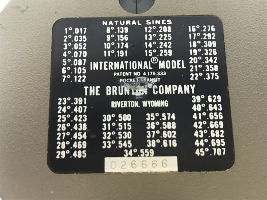 The Brunton Company International Model Pocket Transit With Leather Case Retails For $429 W/O Case [Photo 8]