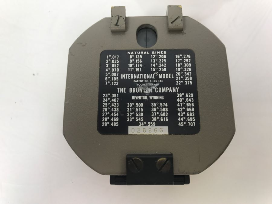 The Brunton Company International Model Pocket Transit With Leather Case Retails For $429 W/O Case [Photo 2]