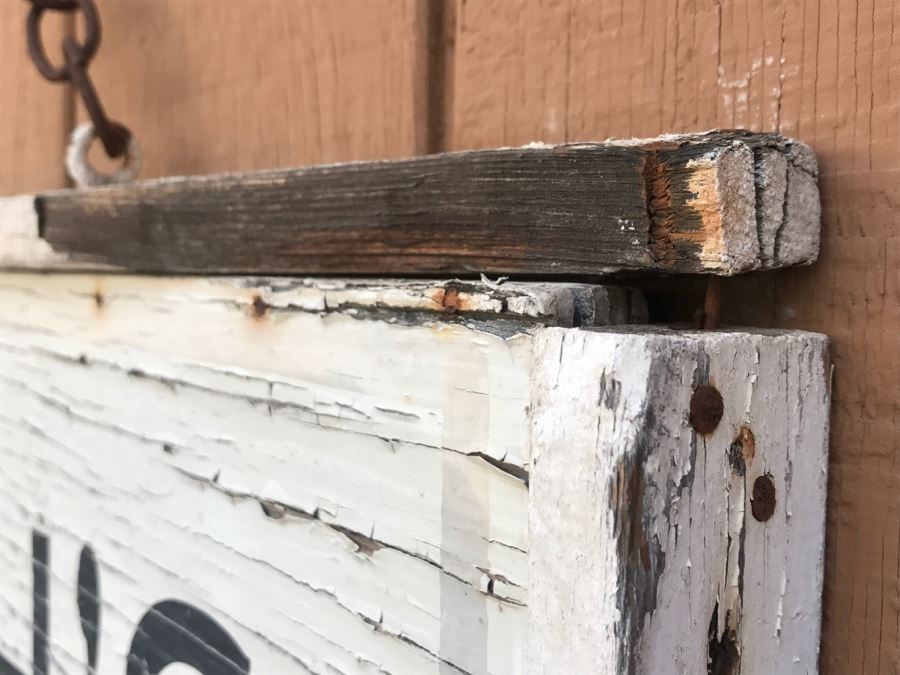 Old Hand Painted Wooden Sign 'McIlraith's Arabian Horses 12205' [Photo 3]