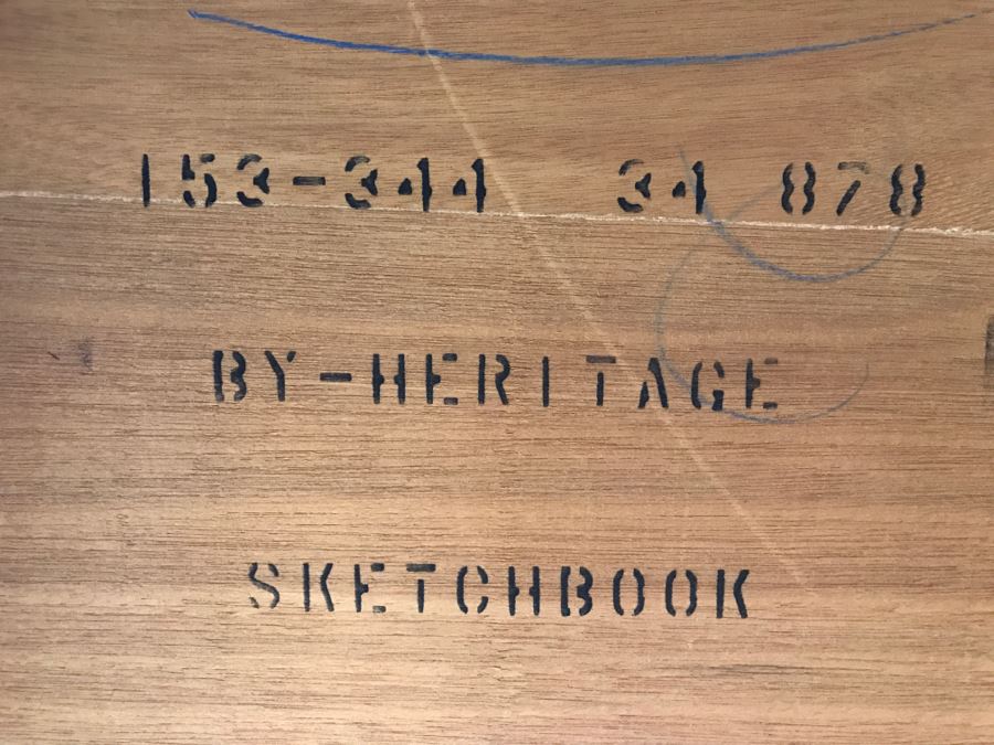 Drexel Herritage Chinoiserie Formal Dining Table 'Sketchbook' With 8 Dining Chairs And One Large Leaf [Photo 24]