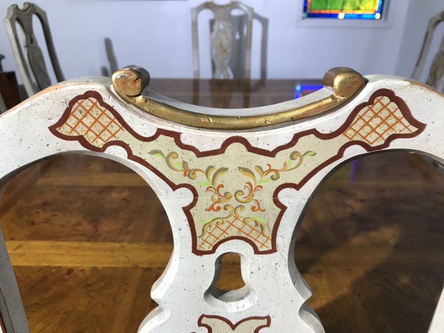 Drexel Herritage Chinoiserie Formal Dining Table 'Sketchbook' With 8 Dining Chairs And One Large Leaf [Photo 14]