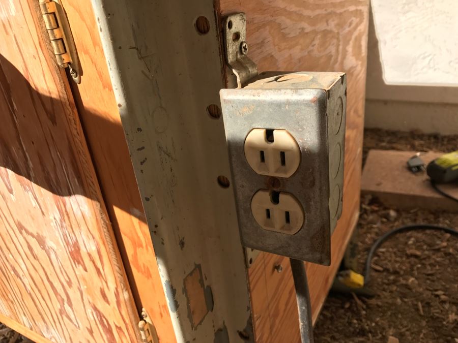 Vintage LYON Industrial Workbench With Cast Iron LYON Legs And Large Vintage CRAFTSMAN 5161 Machinist Swivel Bench Vise Also Would Make Great Kitchen Island [Photo 12]