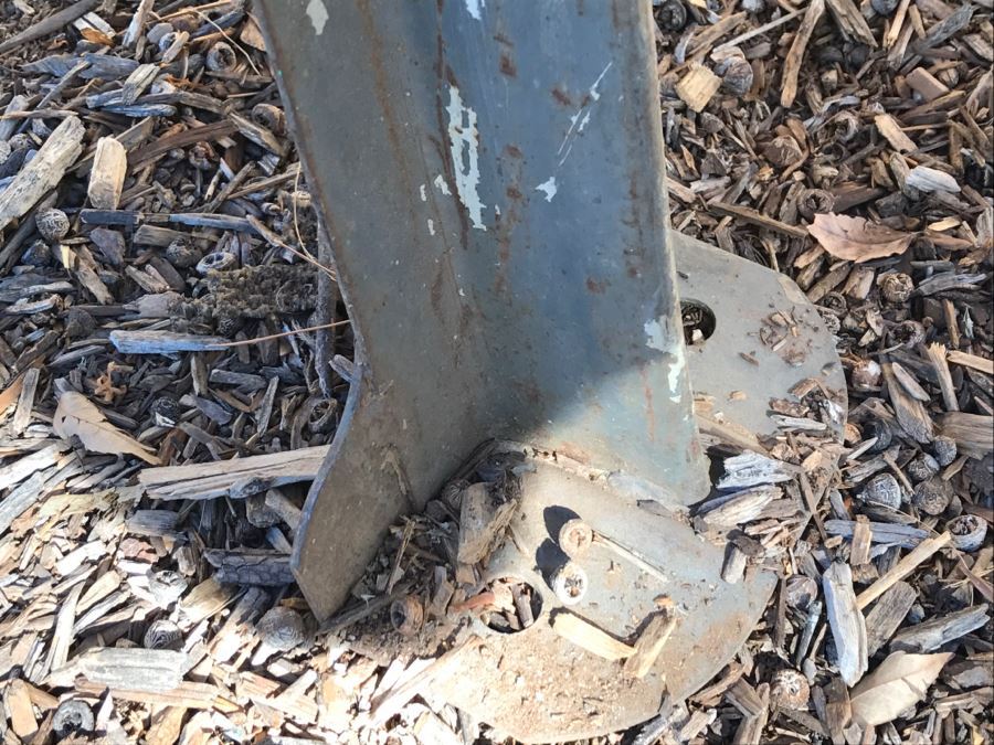 Vintage LYON Industrial Workbench With Cast Iron LYON Legs And Large Vintage CRAFTSMAN 5161 Machinist Swivel Bench Vise Also Would Make Great Kitchen Island [Photo 15]