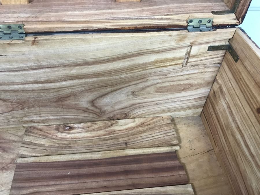 STUNNING Detailed Wooden Asian Chest With High Relief Carving On All 5 Sides Of Chest Cedar Lined See All Photos [Photo 39]