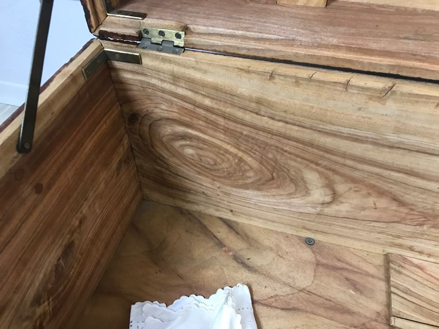 STUNNING Detailed Wooden Asian Chest With High Relief Carving On All 5 Sides Of Chest Cedar Lined See All Photos [Photo 40]