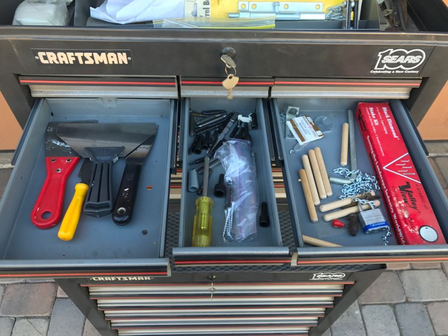 CRAFTSMAN Rolling Metal Tool Cabinet Box Loaded With Tools Including CRAFTSMAN Tools See All Photos [Photo 26]