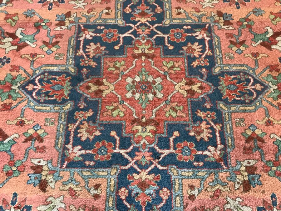 Stunning Karastan 100 Wool Pile Rug Medallion Serapi 8.8' X 12' Area Rug