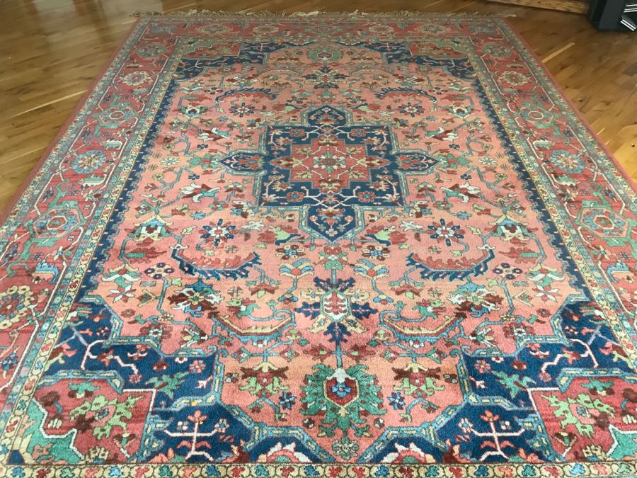 Stunning Karastan 100% Wool Pile Rug Medallion Serapi 8.8' X 12' Area Rug [Photo 5]