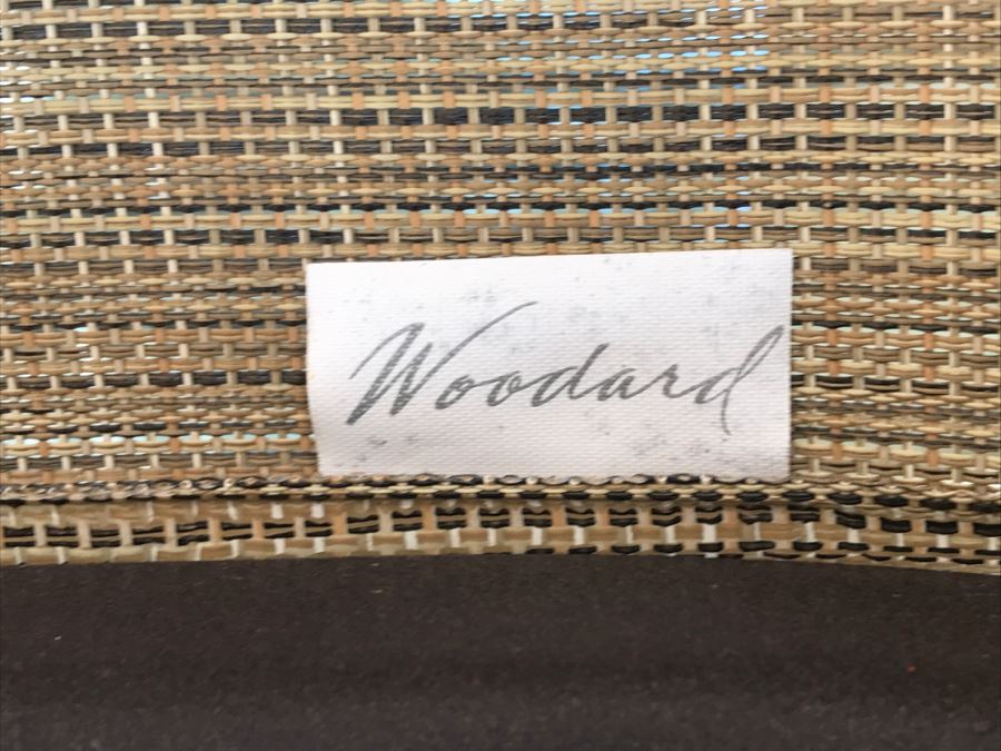 (4) Woodard 'Belden' Sling High-Back Patio Dining Chairs Outdoor Aluminum Furniture Set Retails For $2,200 [Photo 2]