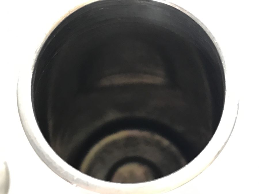 Modernist Mid-Century Pewter Coffee Pot With Lidded Cup Royal Holland Pewter K.M.D. Tiel Made In Holland [Photo 12]